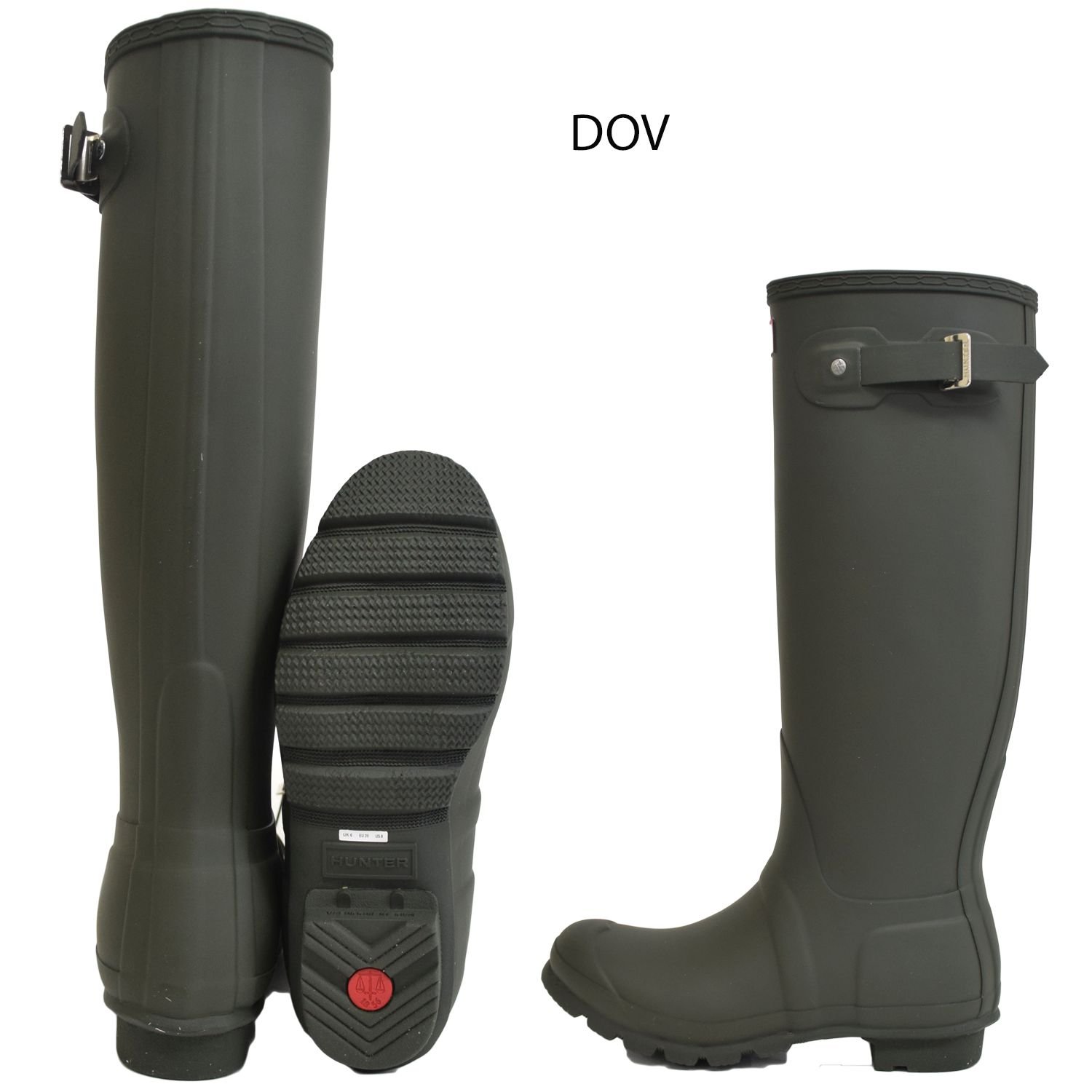 HUNTER Women's Original Adjustable Back Boots - Waterproof Rain Boots for Women, Comfortable & Stylish for Outdoor, Gardening, and Rainy Days