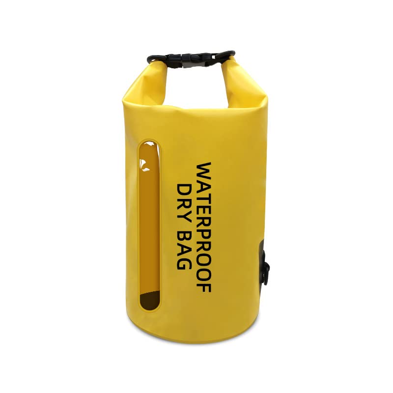 Waterproof Dry Bag Floating Roll Top - 2L/5L/10L/15L/20L PVC Kayak Storage Bag for Kayaking, Boating, Rafting, Swimming, Hiking, Camping & Beach Travel - Keep Gear Dry in Water Sports & Outdoor Adventures