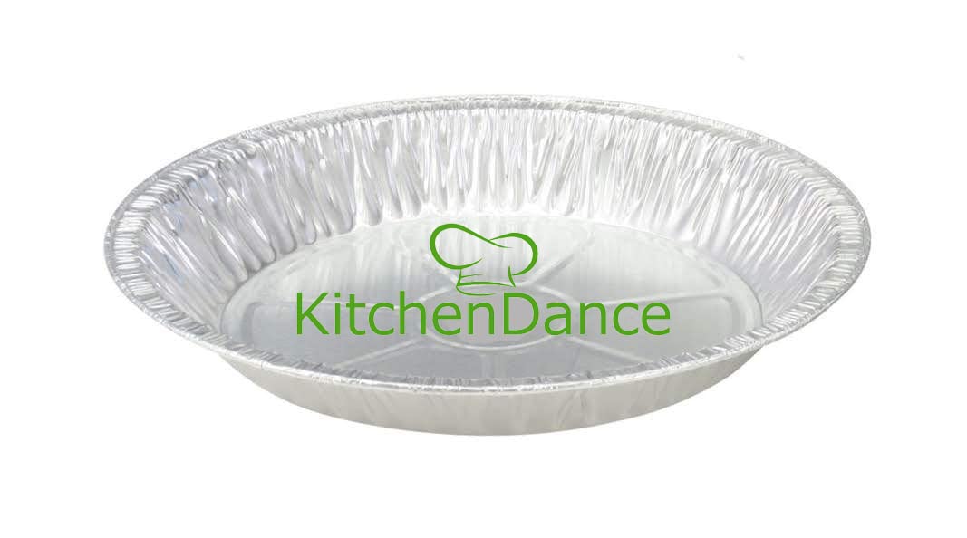 KitchenDance 11-Inch Disposable Aluminum Pie Pans - Heavy Duty Silver Foil Baking Pans for Pies, Quiches & Desserts | Nonstick, 100-Pack | Perfect for Holiday Baking, Potlucks & Meal Prep