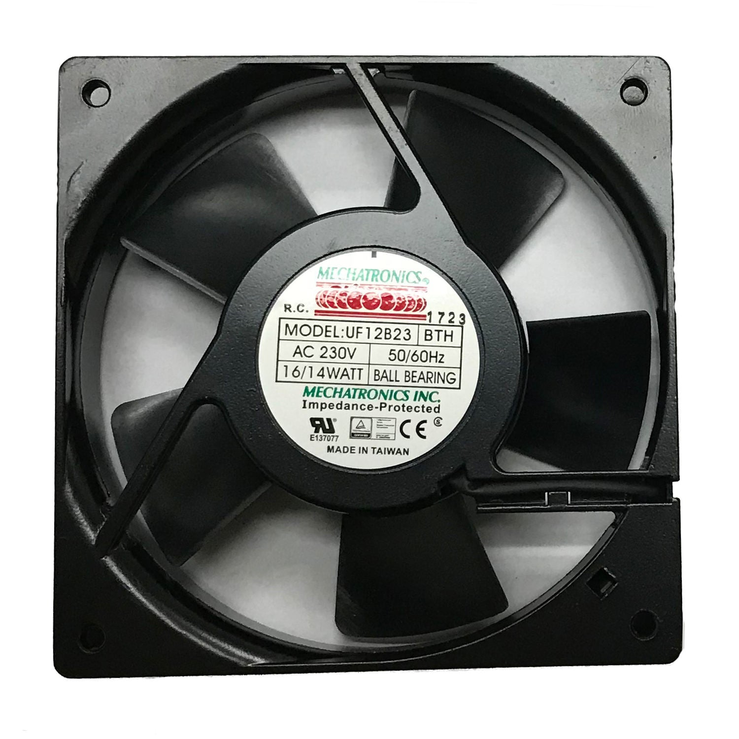 High Speed 120x120x25mm AC 230V Cooling Fan - Mechatronics UF12B23 BTHR for PC, Server & Electronics Cooling