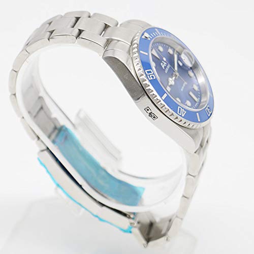 Men's Automatic Mechanical Watch - 50M Water Resistant, Ceramic Bezel & Sapphire Glass with Glide Lock - Blue Dial Wristwatch for Men | Perfect for Business, Casual Wear & Outdoor Activities