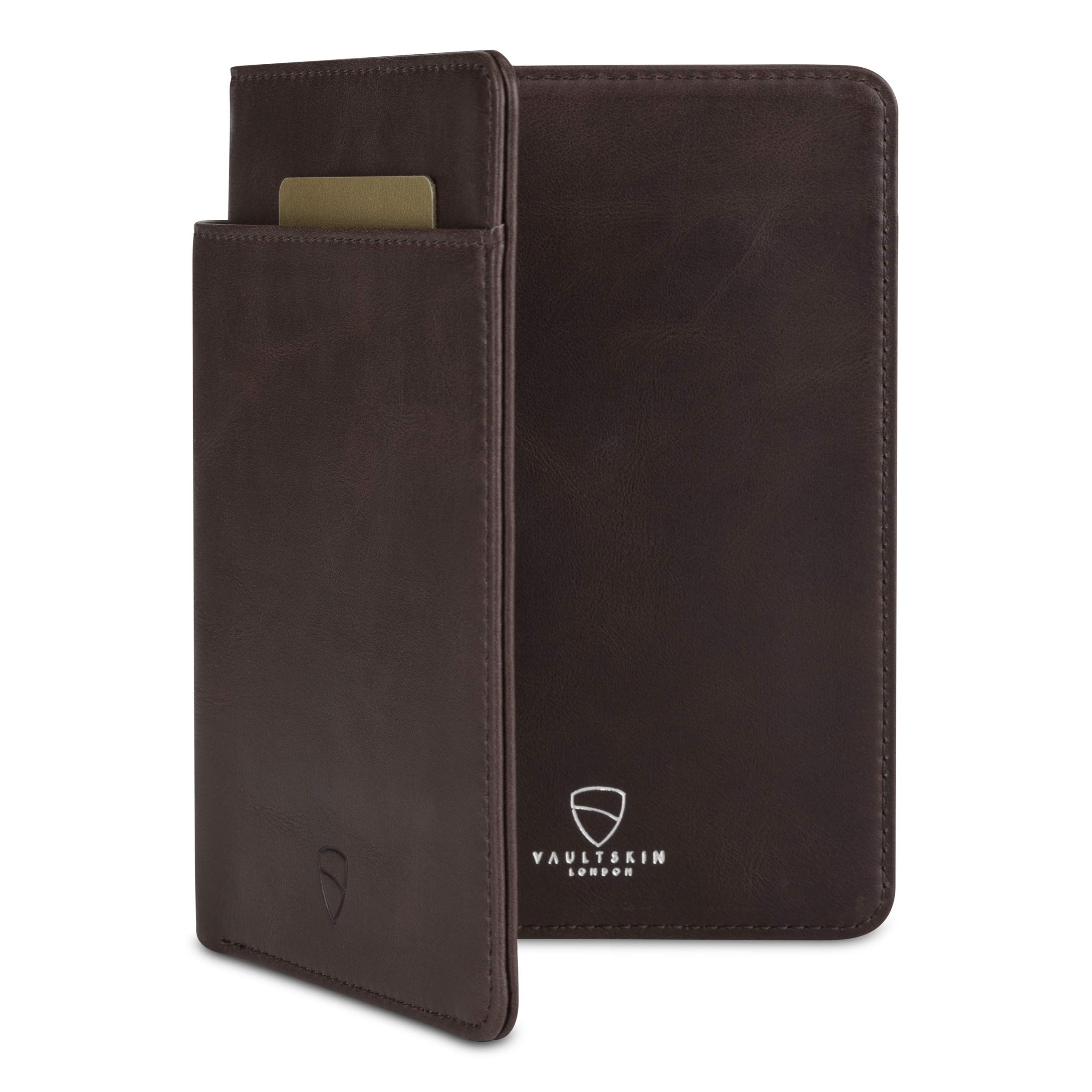 Vaultskin KENSINGTON RFID Blocking Leather Passport Holder & Vaccine Card Case - Travel Wallet for Men and Women - Perfect for Airports, Cruises and International Trips