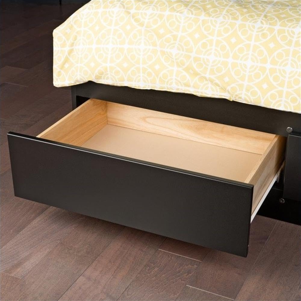 Home Square 3-Piece Queen Bedroom Set with Storage Bed & 2 Tall 2-Drawer Nightstands - Perfect for Small Space Organization & Modern Bedroom Decor
