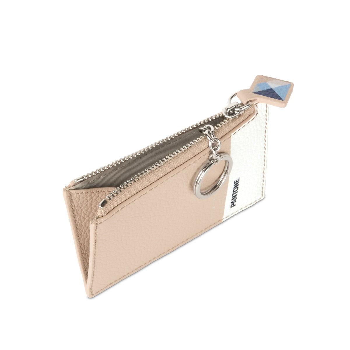 Samuel Ashley x Pantone Leather Key Purse - Premium Genuine Leather Keychain Wallet for Women & Men - Perfect for Travel, Office, and Everyday Use