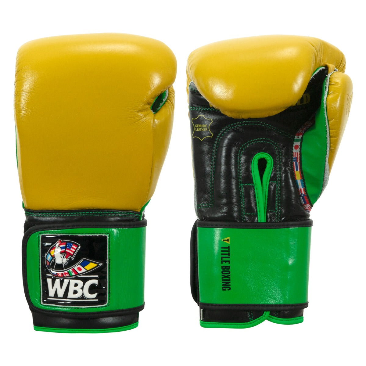WBC by TITLE Boxing Jose Sulaiman Training Boxing Gloves - Premium Leather Boxing Gloves for Men & Women - Perfect for Training, Sparring & Fitness Workouts