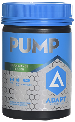 Adapt Nutrition Pump 80 Caps - Pre Workout Supplement for Muscle Pump & Performance - Ideal for Gym, Bodybuilding & Fitness Training