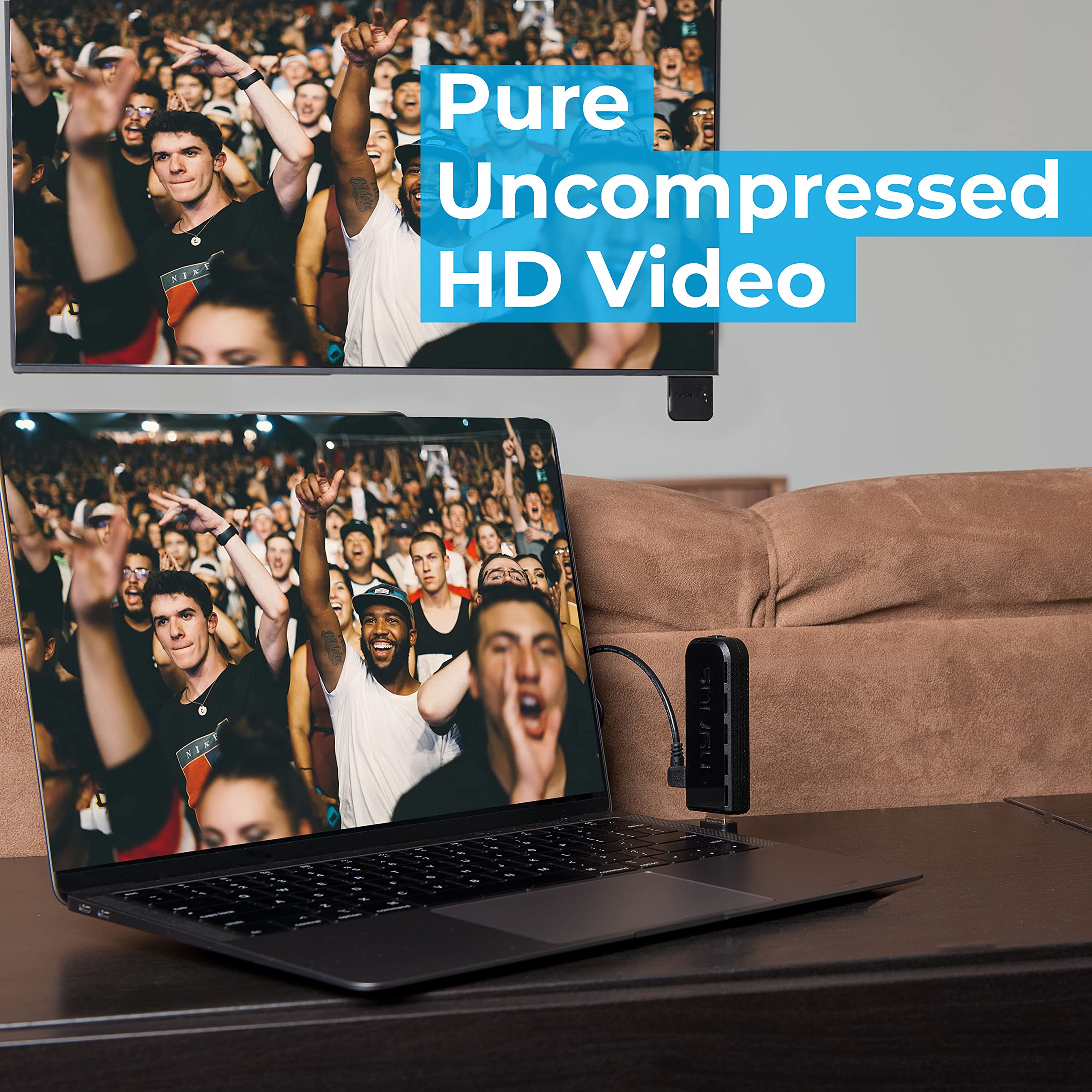 Nyrius ARIES Pro Wireless HDMI Transmitter & Receiver - Stream HD 1080p 3D Video from Laptop, PC, Cable Box, Netflix, YouTube, PS4, Drones & Pro Cameras to HDTV/Projector/Monitor (NPCS600) - Perfect for Home Theater, Gaming & Professional Presentations