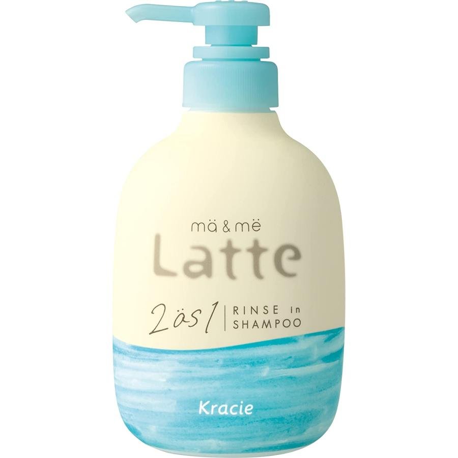 Kracie Ma & Me Latte 2-in-1 Rinse-In Conditioning Shampoo 490ml - Gentle Hair Cleansing & Nourishment for Daily Use at Home or Salon