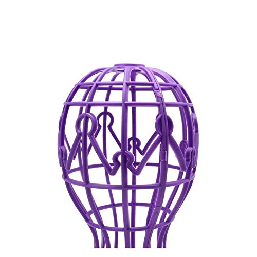Foldable Plastic Wig Head Stand - Lantern Shape Wig Holder for Storage, Hat & Cap Display - Multi-Purpose Wig Accessories (Purple) | Perfect for Salon, Home Styling & Cosplay Costume Organization