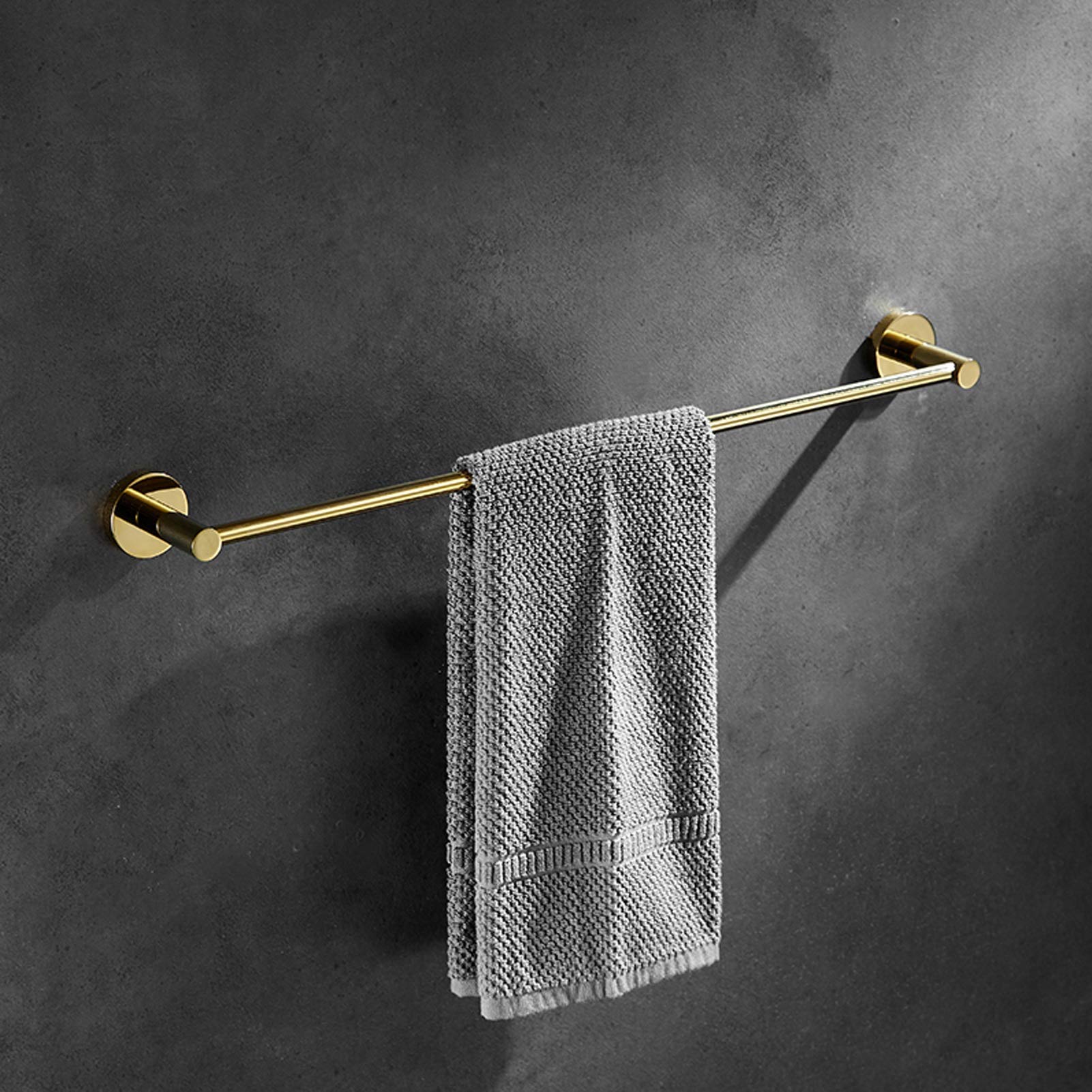 Brushed Copper Towel Bar - 40Cm Single Towel Rail, Shower Towel Holder for Bathroom - Perfect for Hanging Hand Towels, Washcloths & Bathrobes in Modern Homes