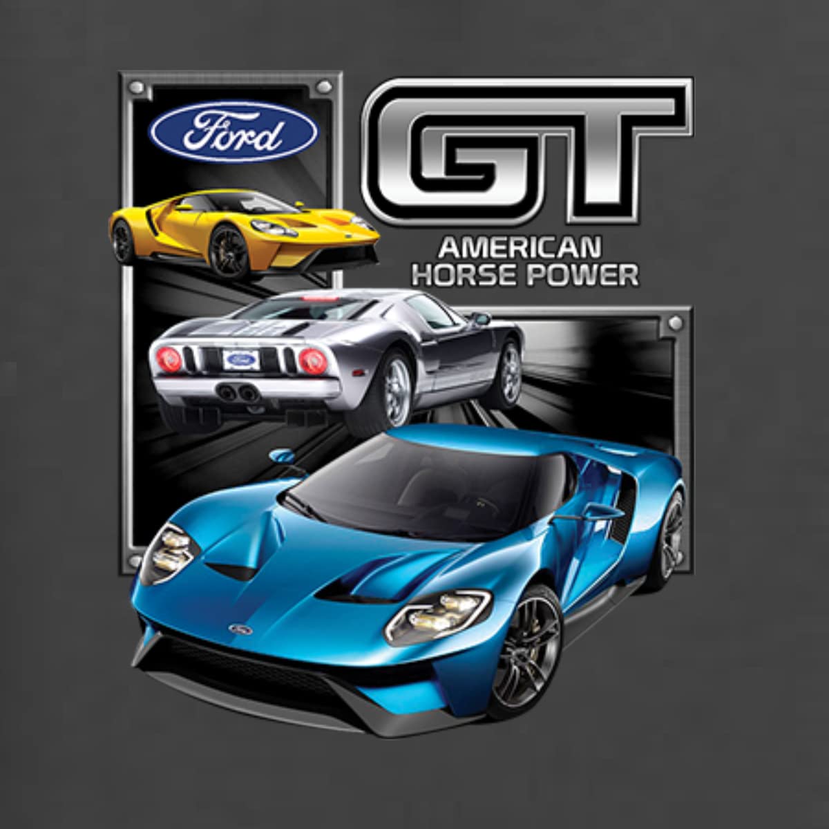 Wild Bobby Ford GT American Horse Power Mustang Graphic Hoodie - Unisex Pullover Sweatshirt for Car Enthusiasts | Perfect for Racing Events, Car Shows & Casual Wear