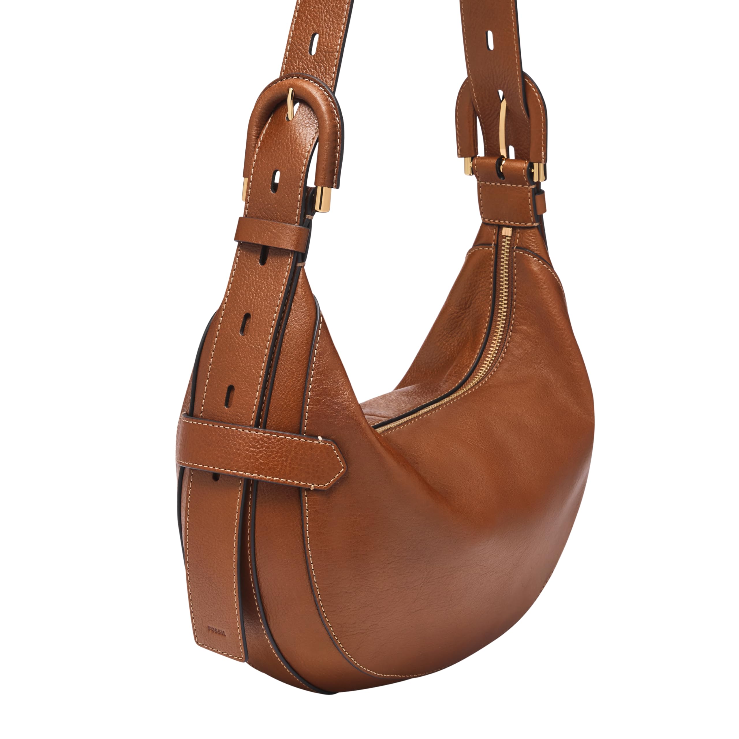 Fossil Women's Harwell Genuine Leather Hobo Purse - Stylish Handbag for Everyday Use, Work & Travel