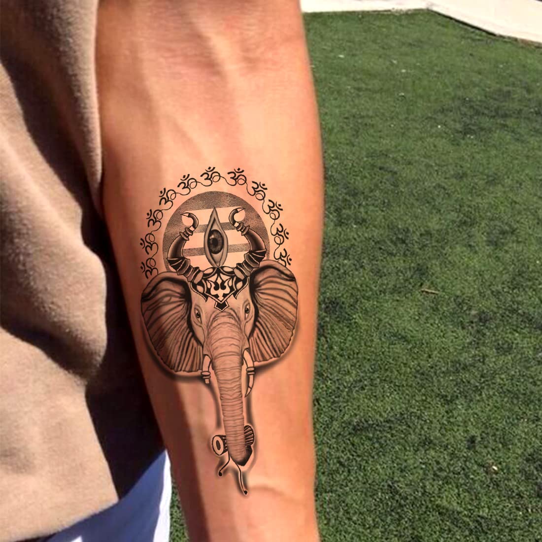 Waterproof Temporary Tattoos of Lord Ganesha & Shiva - Indian God Body Art for Men & Women | Perfect for Festivals, Parties & Spiritual Events