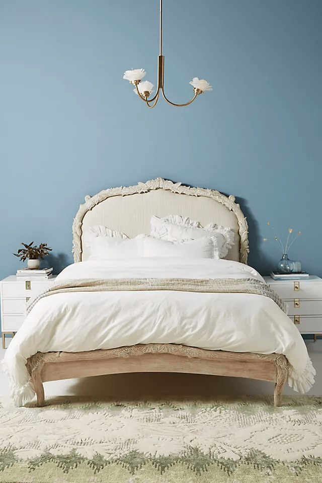 Hand Carved Menagerie Platform Bed - Solid Wood Frame, Indian Furniture for Bedroom & Guest Room | Perfect for Rustic, Farmhouse & Bohemian Decor Styles