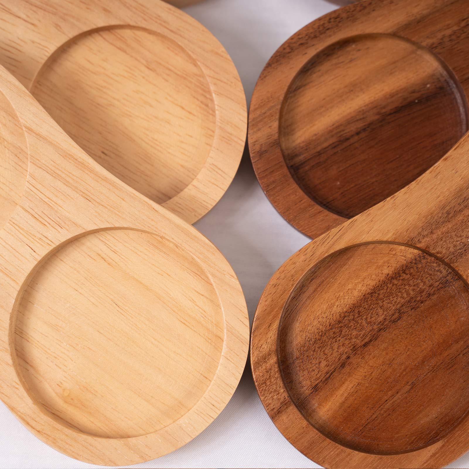 Premium Rubber Wood Salt and Pepper Mill Tray - 5.5cm/2.17