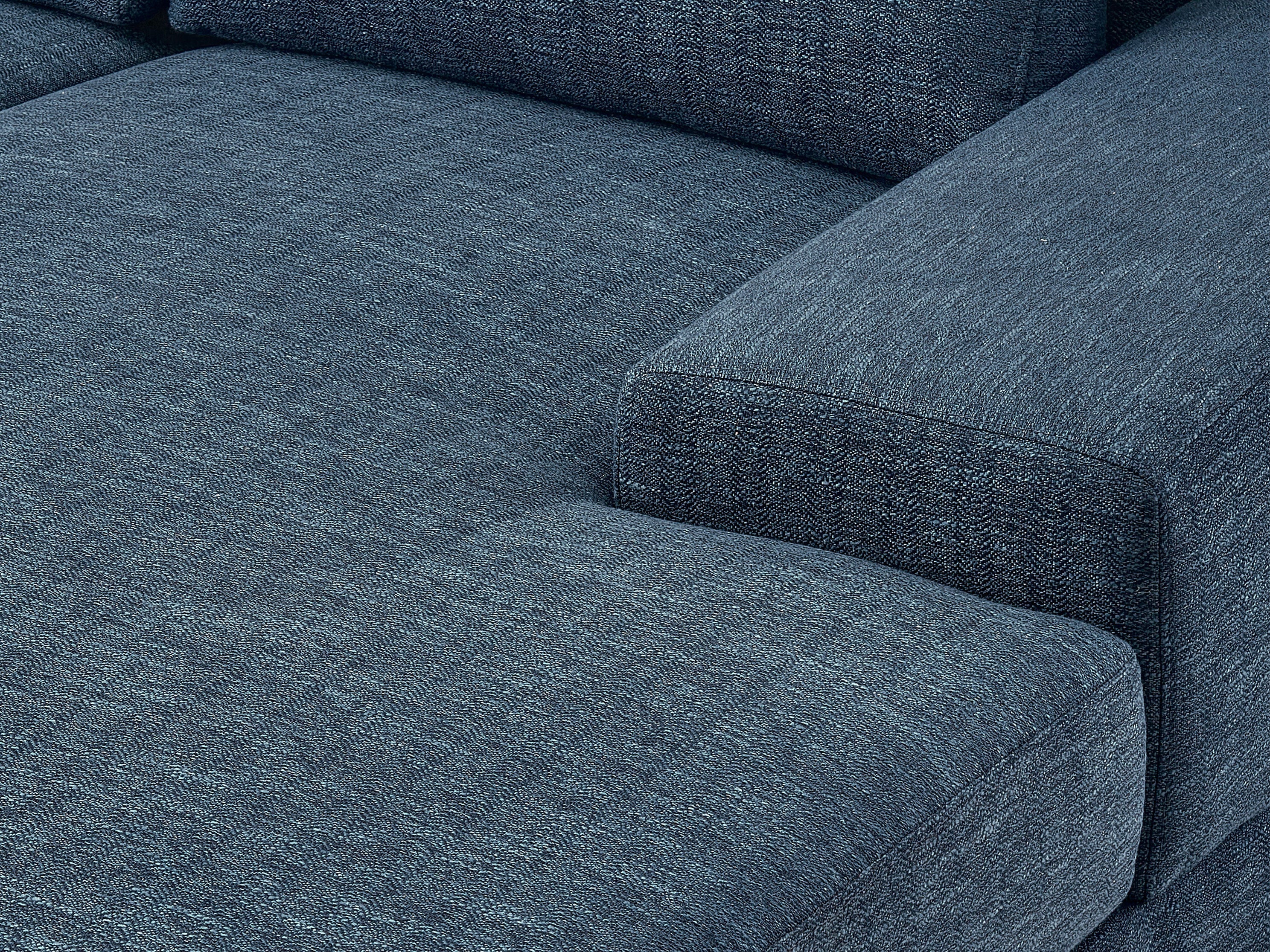 Blue Modern Right Facing Sectional Sofa - Contemporary L-Shaped Couch for Living Room, Lounge & Family Room - Perfect for Small Spaces & Home Theater