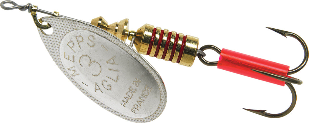 Aglia Spinner #3 Plain Treble Fishing Lure - Premium Bass & Trout Spinner Bait for Freshwater & Saltwater Fishing
