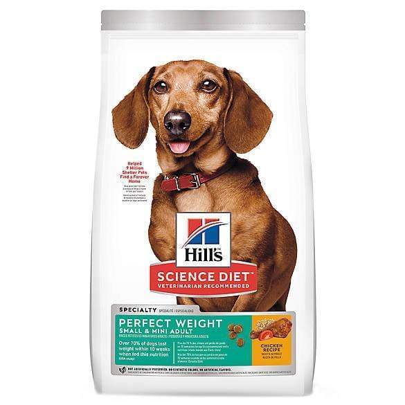 Hill's Science Diet Adult Perfect Weight Small & Mini Dry Dog Food - 4lb Bag for Healthy Weight Management | Ideal for Small Breed Dogs at Home or Travel