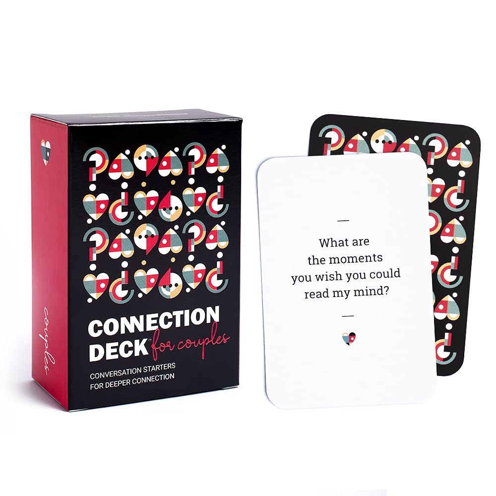 Couples Card Games for Adults - Fun & Thought-Provoking Conversation Starter Questions to Strengthen Relationships - Perfect for Date Nights, Anniversaries & Couples Parties (100 Cards) - Great for New & Long-Term Couples to Improve Communication & Bonding