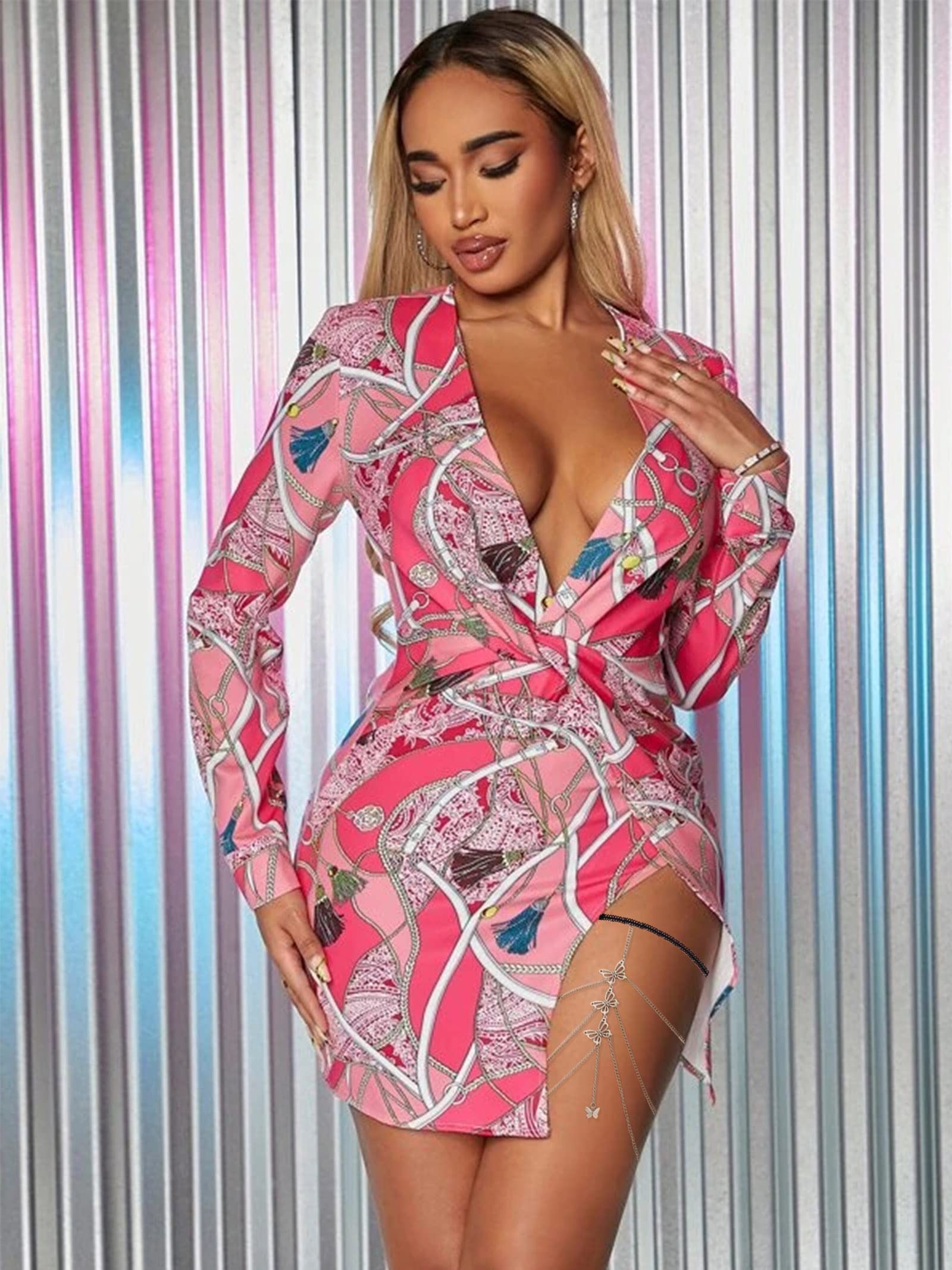 Elegant Rhinestone Thigh Chain & Snake Leg Jewelry for Women - Body Chain Accessory for Summer Dresses, Parties & Boho Outfits | Perfect for Festivals, Beach Wear & Nightlife