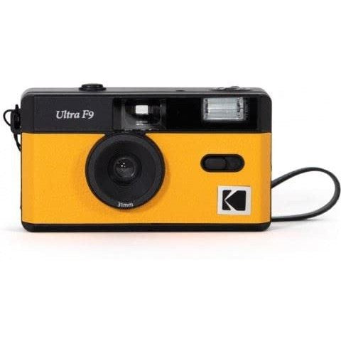 Kodak Ultra F9 Reusable 35mm Film Camera - Vintage Style Point & Shoot Camera with Flash - Perfect for Travel, Parties & Retro Photography (Yellow)