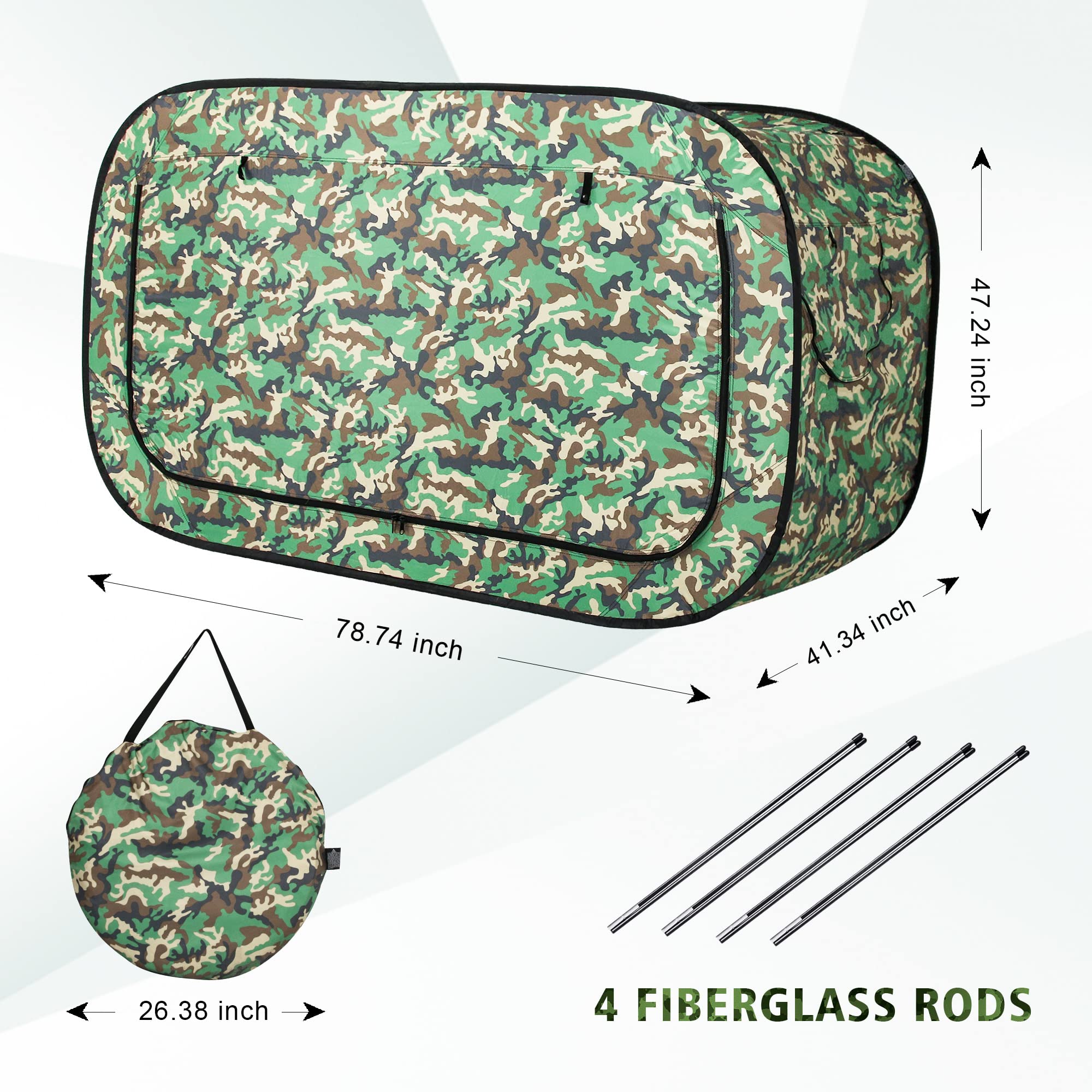 Portable Bed Tent Canopy for Kids & Adults - Breathable Indoor Sleeping Tent with 2 Doors, Private Space for Bedroom, Camping & Nap Time