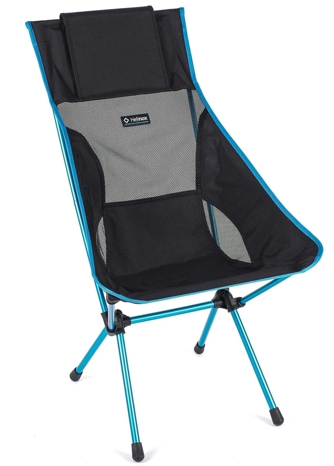 Helinox Sunset Chair - Lightweight High-Back Compact Camping Chair with Storage Pockets | Portable Folding Outdoor Chair for Backpacking, Beach, Picnic, Hiking & Travel (Black)