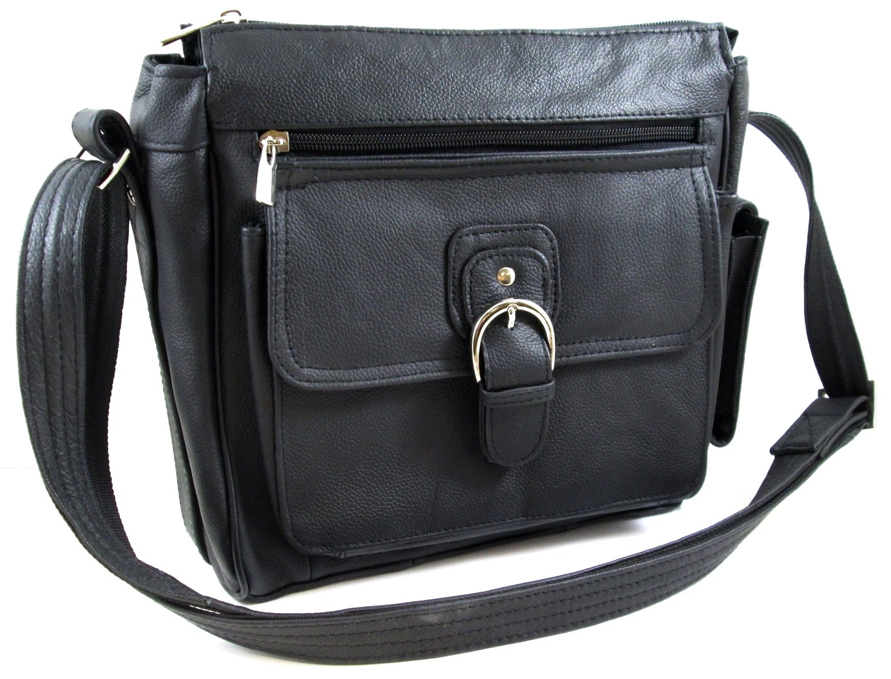 Genuine Leather Concealed Carry Purse with Adjustable Buckle - Stylish & Secure Handbag for Women's Everyday Carry (EDC) & Outdoor Activities