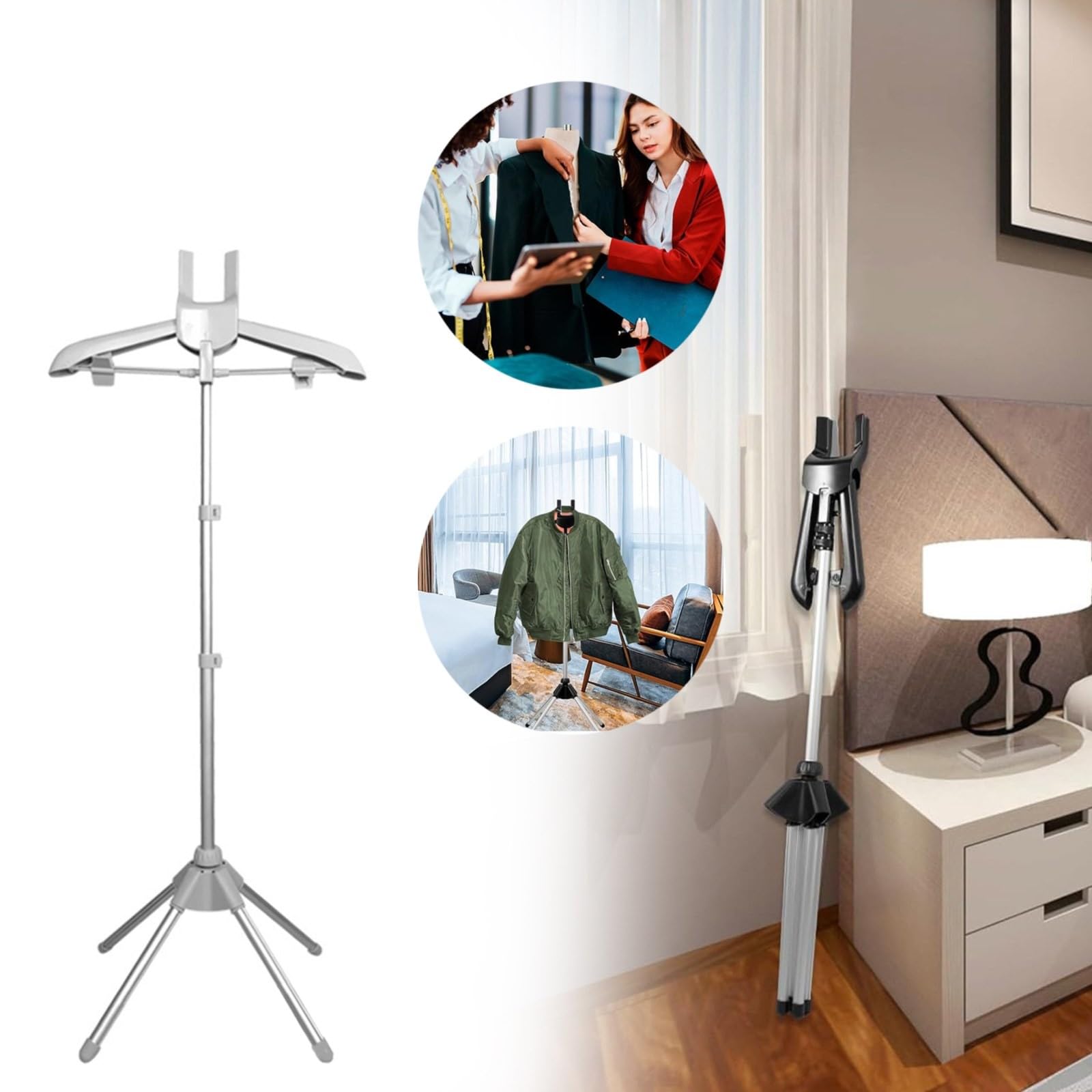 Upright Clothes Steamer Stand - Lightweight 1.5 lbs, Fast 15-Min Heat Up, Space-Saving Grey Garment Steamer for Home & Travel | Perfect for Wrinkles Removal Before Work, Parties & Business Trips