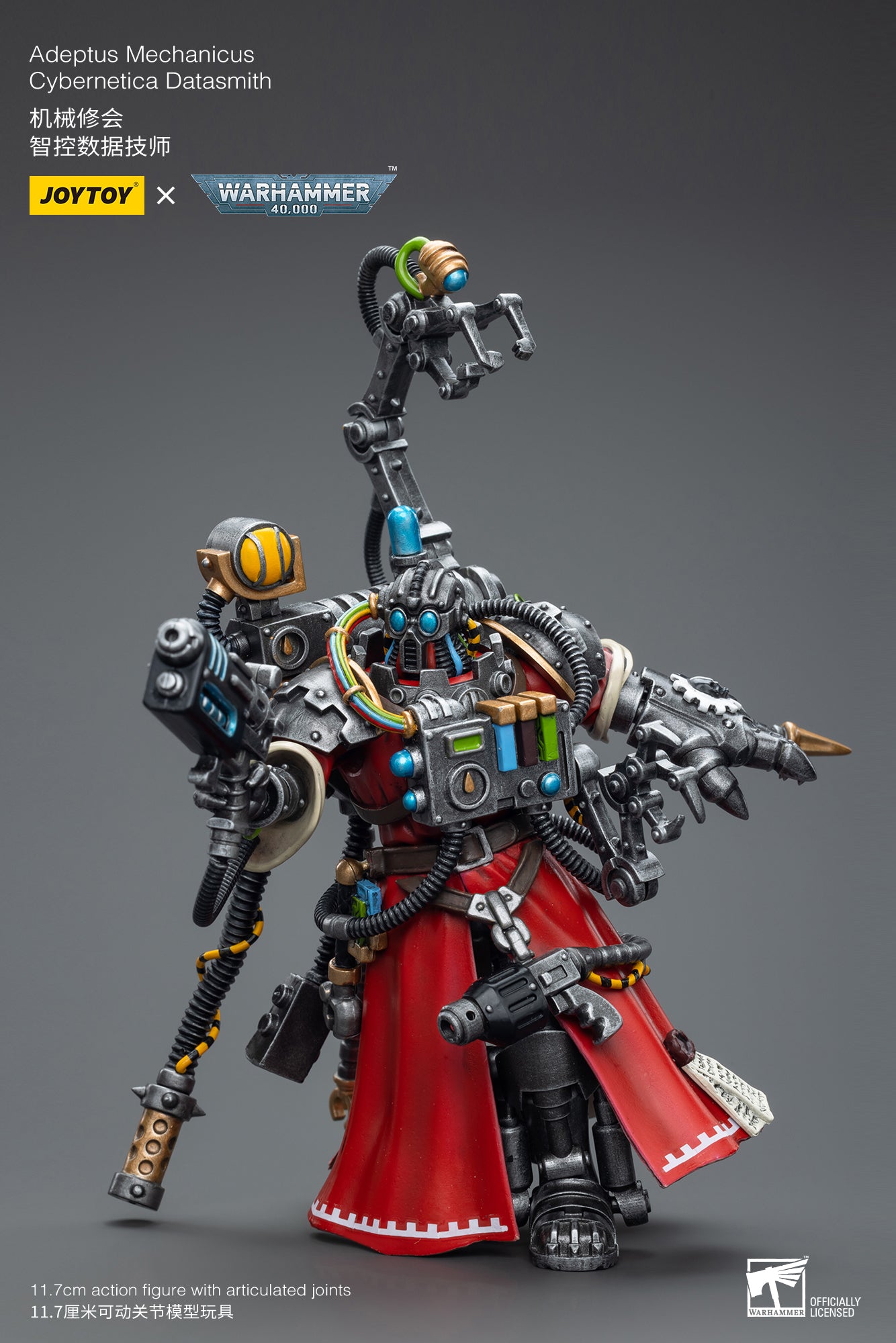 1/18 JOYTOY Warhammer 40K Adeptus Mechanicus Cybernetica Datasmith Action Figure - Highly Detailed Collectible Miniature for Tabletop Gaming & Display