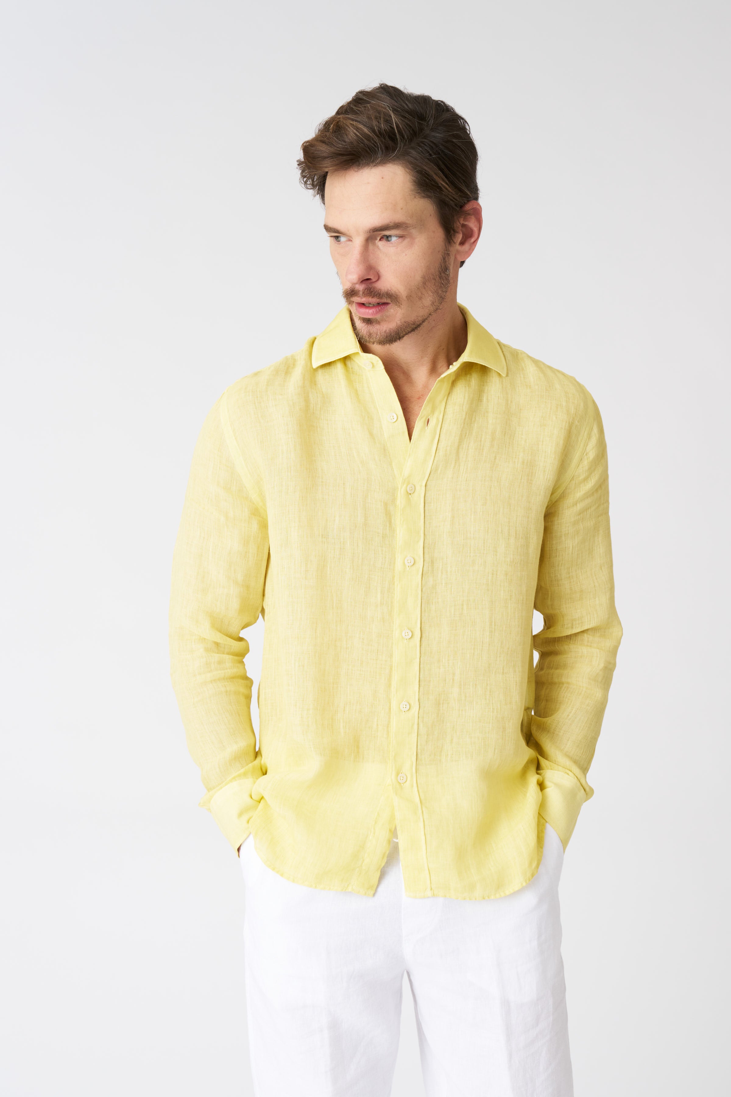 Melange Slim Fit Shirt for Men - Comfortable Stretch Cotton Casual Dress Shirt - Perfect for Office, Business Meetings & Date Nights