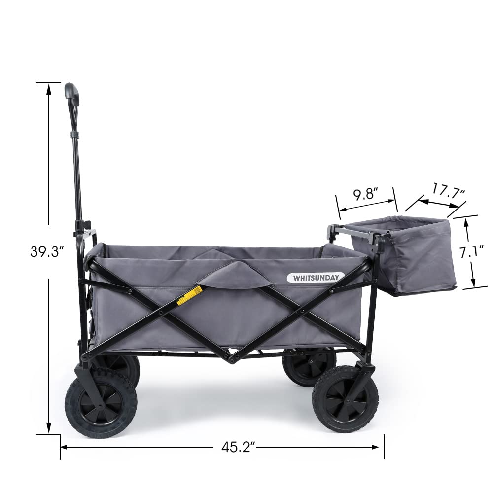 WHITSUNDAY Collapsible Folding Utility Wagon Cart with 8