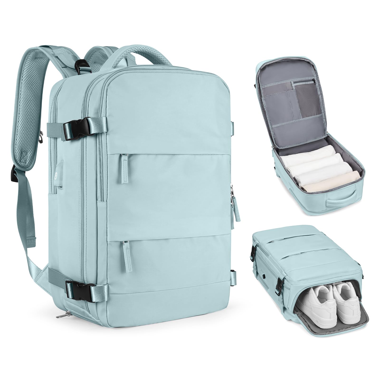 Coofay Airline Approved Carry On Backpack - Waterproof Travel Backpack for Women & Men, Lightweight Daypack for Hiking, Sports & Casual Use - Perfect for Flights, Commuting & Outdoor Adventures