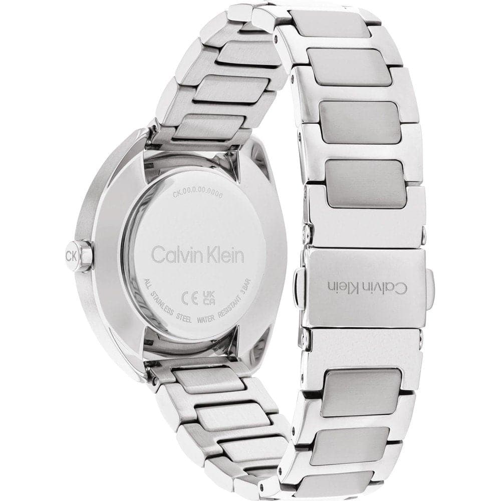 Calvin Klein Women's Watch with White Dial & Silver Stainless Steel Strap - Model 25200275 | Elegant Fashion Accessory for Everyday Wear, Office & Special Occasions