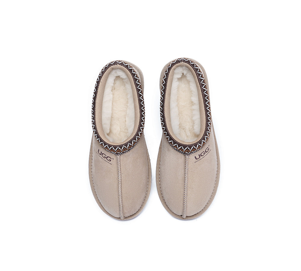 Australian Shepherd® UGG Slippers - Genuine Sheepskin Wool Ankle Boots for Women & Men | Cozy Indoor/Outdoor House Shoes for Winter, Lounge & Hippie Style