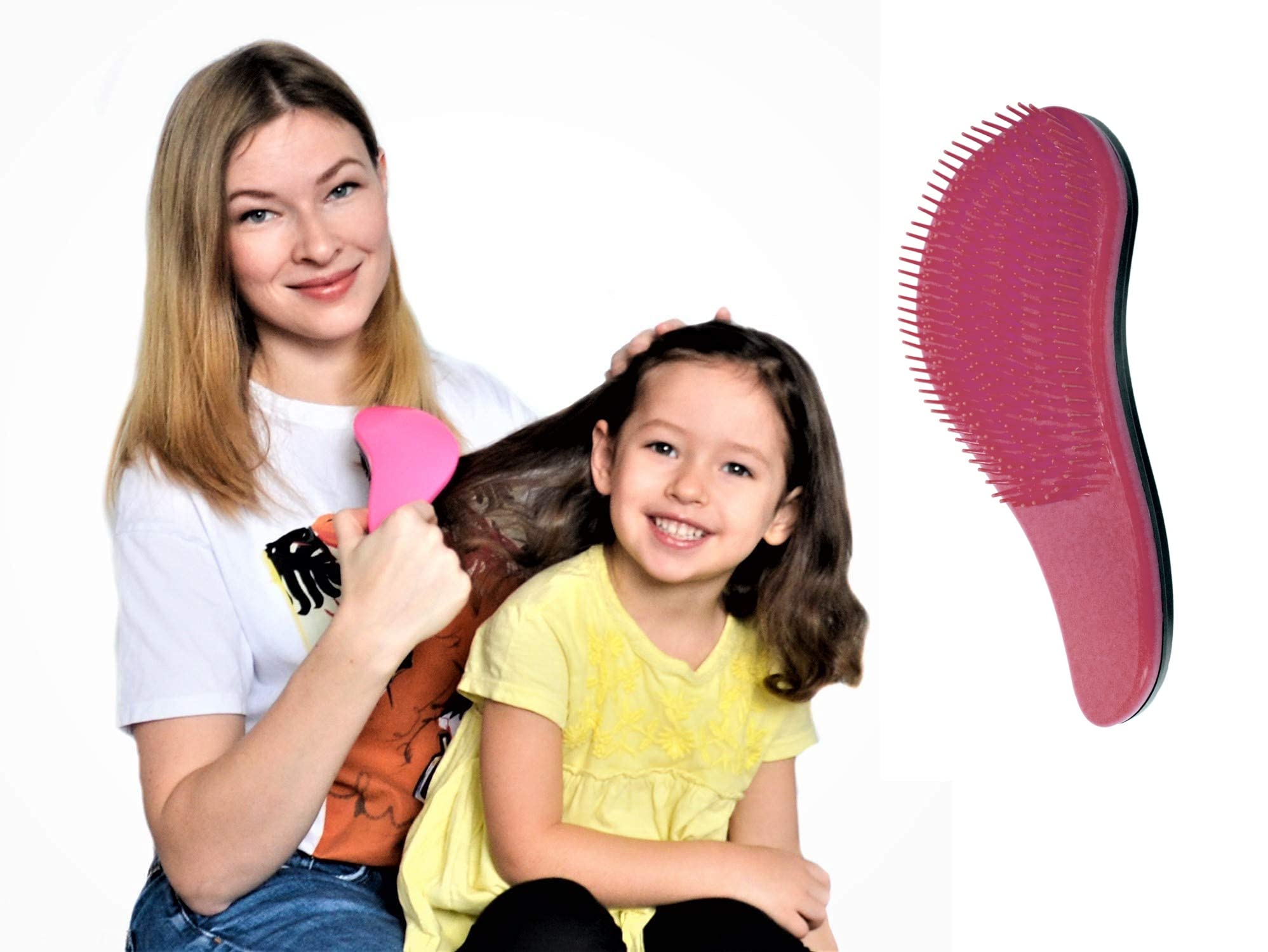 Ekan Detangling Hair Brush with Scalp Massage - Wet & Dry Hair Comb for Women & Men - Professional Salon Styling Tool (1 Pack, Color May Vary) - Perfect for Home Use, Travel & Hair Care Routine