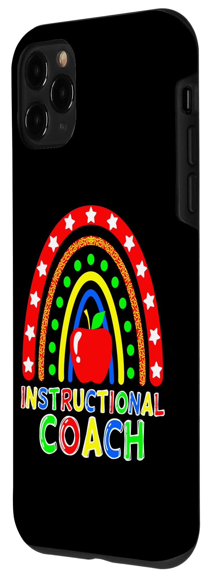 iPhone 11 Pro Case - Funny Boho Rainbow Design for Back to School | Instructional Coach Gift | Protective Phone Cover for Teachers, Students & Educators