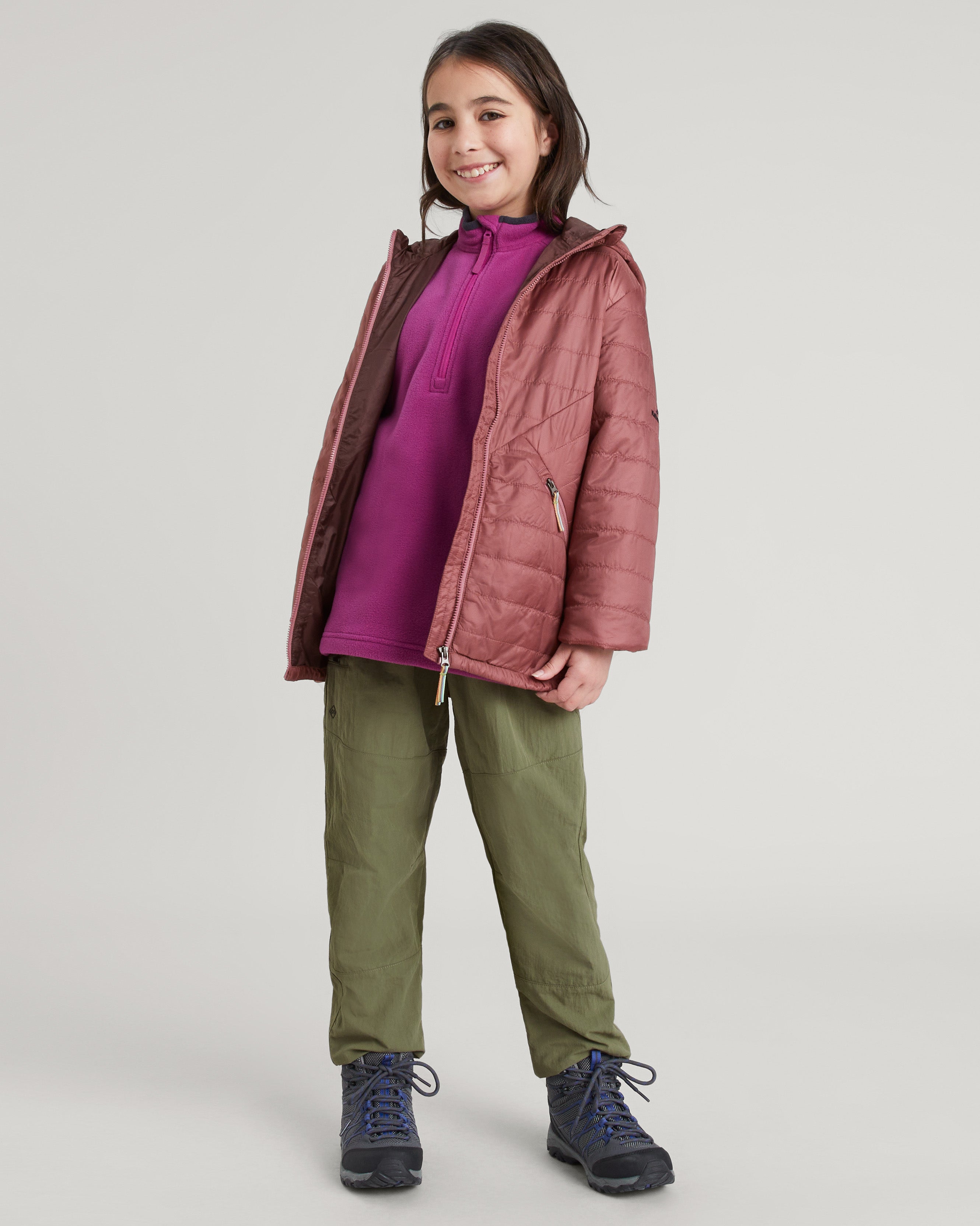 Heli R Girls' novaLOFT Hooded Jacket - Lightweight Winter Coat for Kids, Water-Resistant & Warm - Perfect for Outdoor Play, School & Cold Weather Adventures