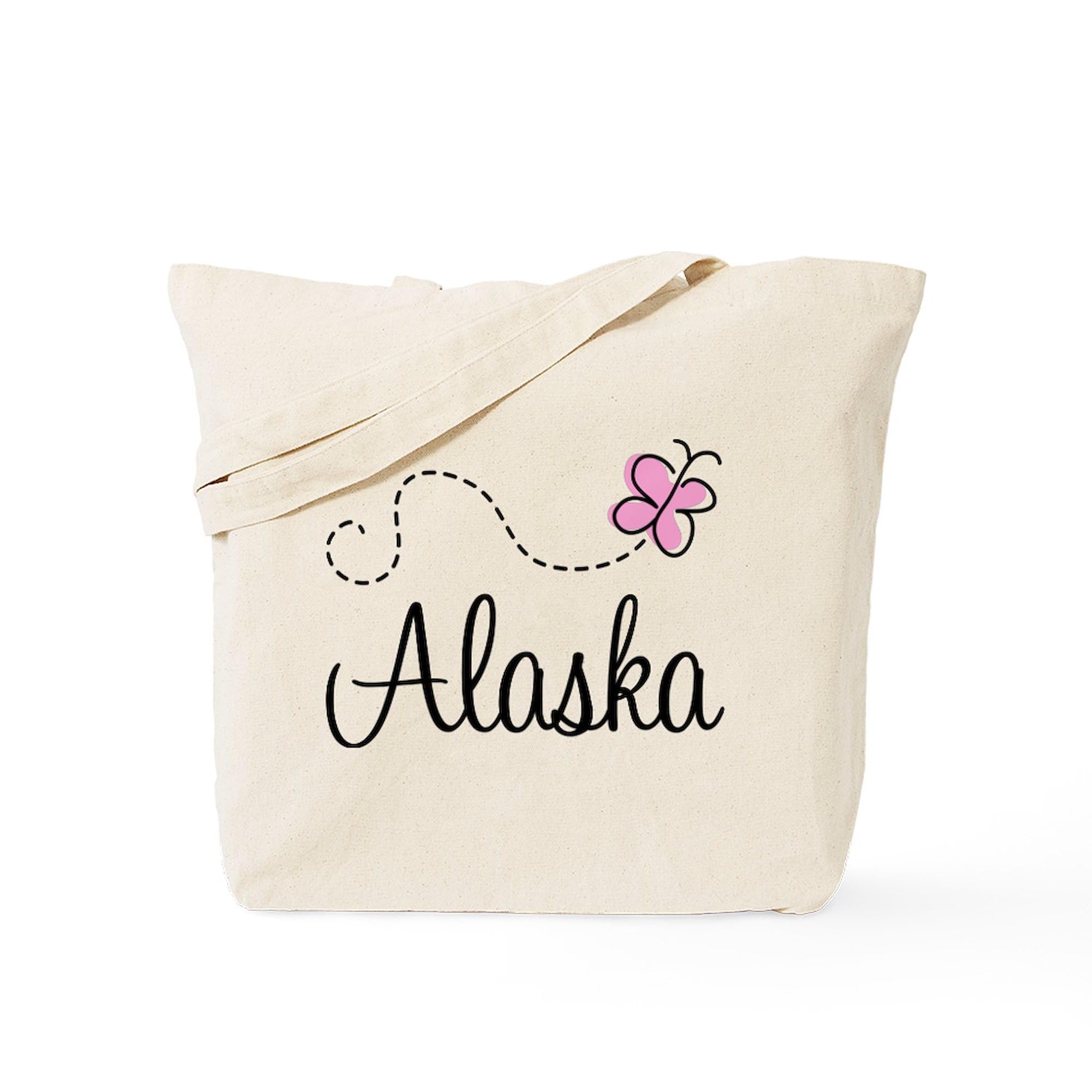 Pretty Alaska Tote Bag - Natural Canvas Reusable Shopping Bag for Groceries, Beach & Travel | Eco-Friendly Cotton Tote with Unique Alaskan Design