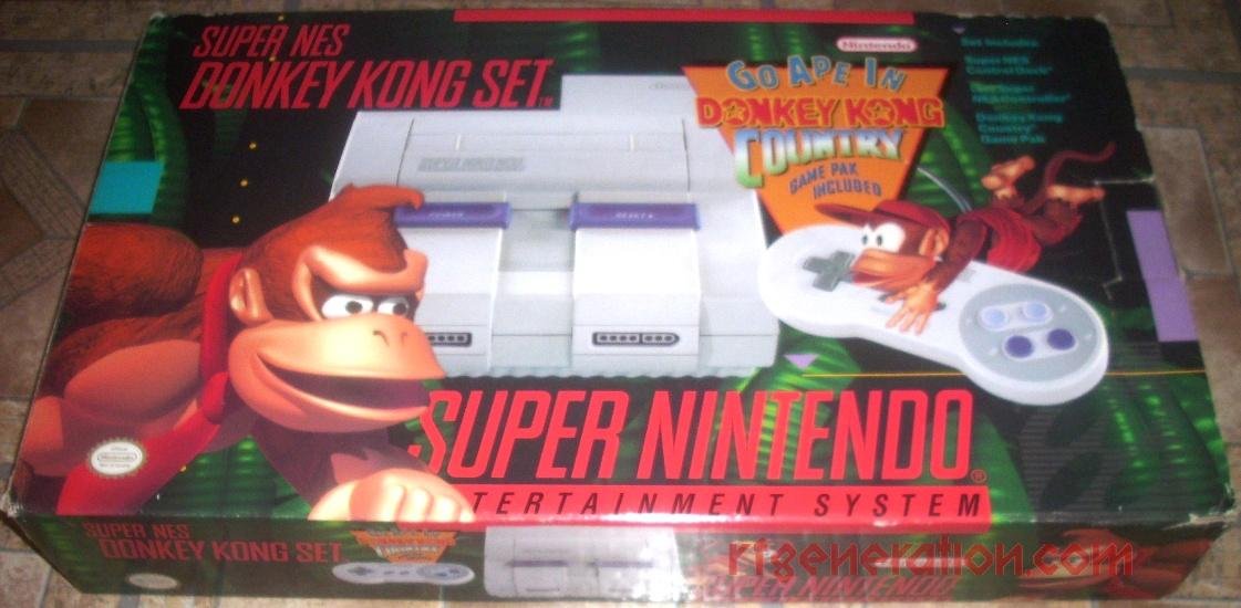 Refurbished Super Nintendo SNES Classic Console with Donkey Kong Game Bundle - Retro Gaming System for Home Entertainment & Nostalgic Gaming Experience