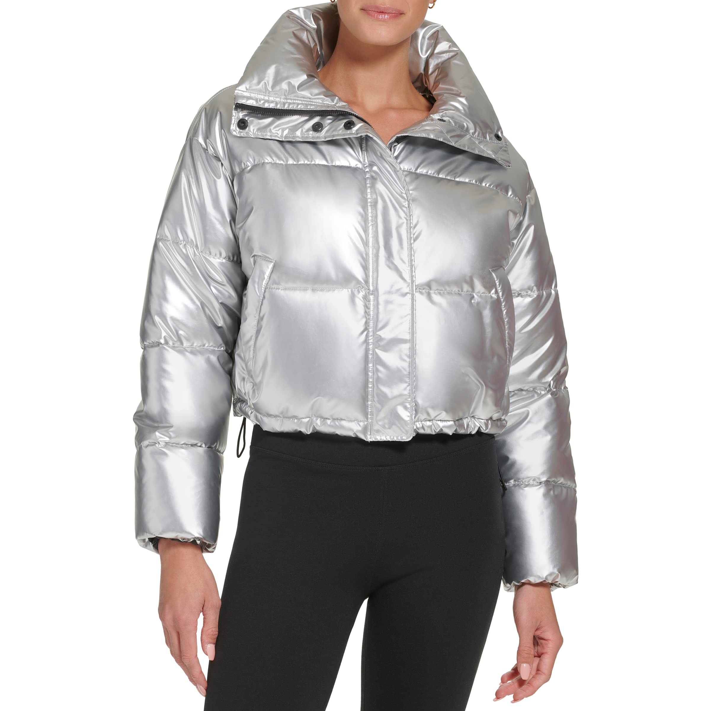 DKNY Women's Sport Hooded Roebling Fleece Jacket - Lightweight Warm Winter Outerwear for Running, Hiking & Casual Wear