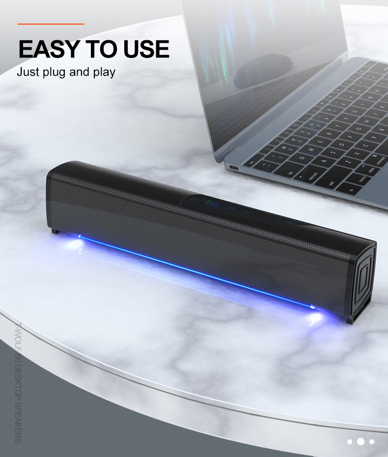 Portable Wireless Bluetooth Speaker with Subwoofer - Car, TV, Gaming, DJ Soundbar for Home Theater & Outdoor Parties | S6 Model