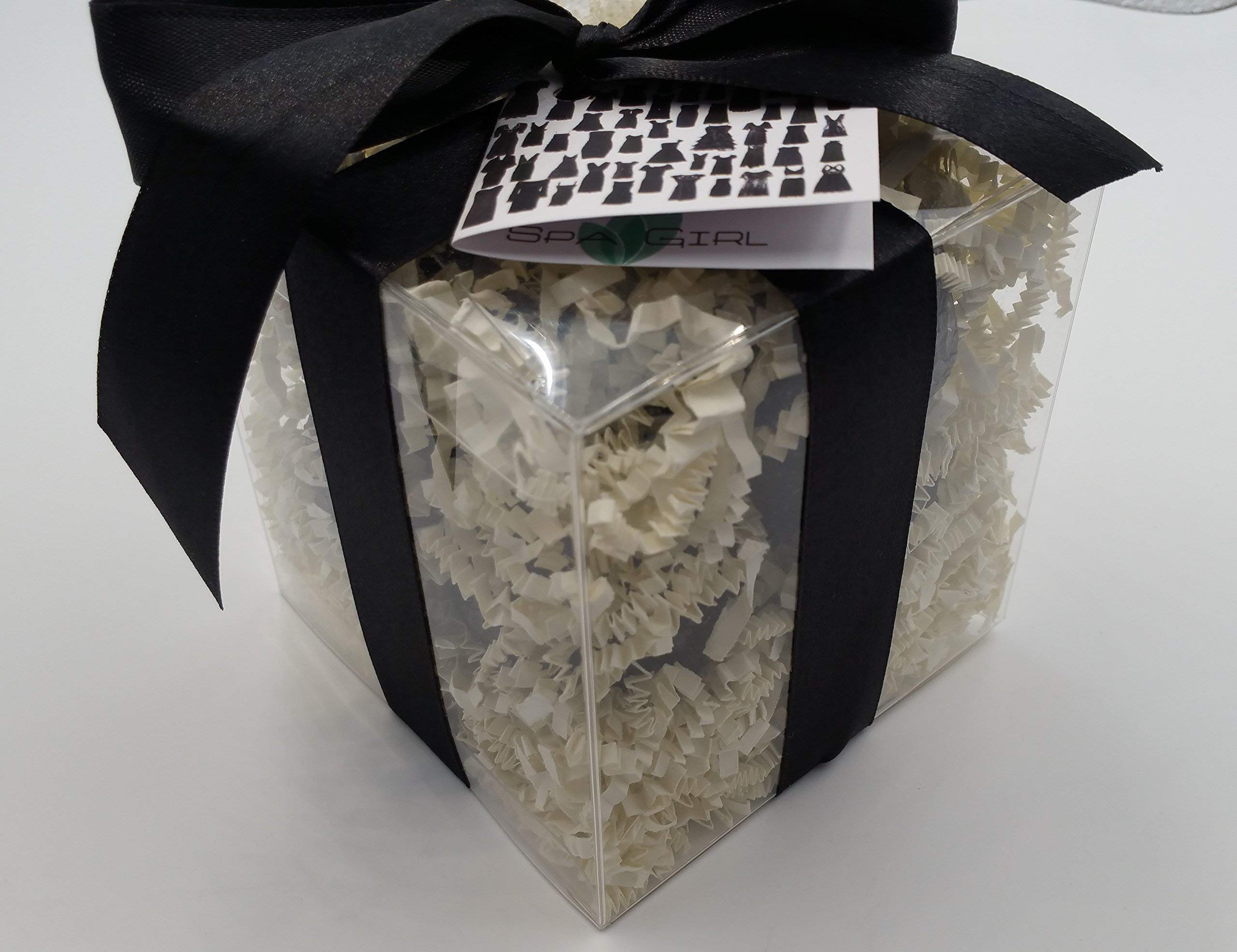 Little Black Dress Gift Set with 6 Moisturizing Bath Bomb Fizzies - Shea Butter, Mango & Cocoa Butter for Dry Skin (14oz) | Spa Night, Self Care, Birthday Gift for Women, Relaxation & Skin Hydration