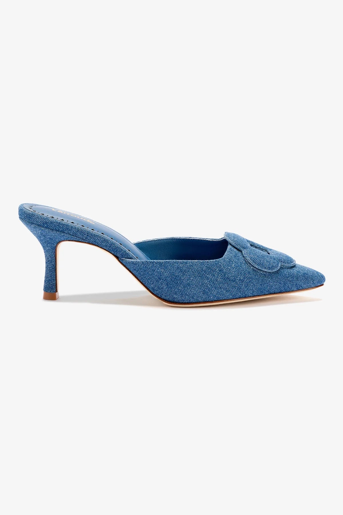 Flora Pump In Blue Stoned Denim - Stylish Women's Denim Shoes for Casual Outings & Date Nights
