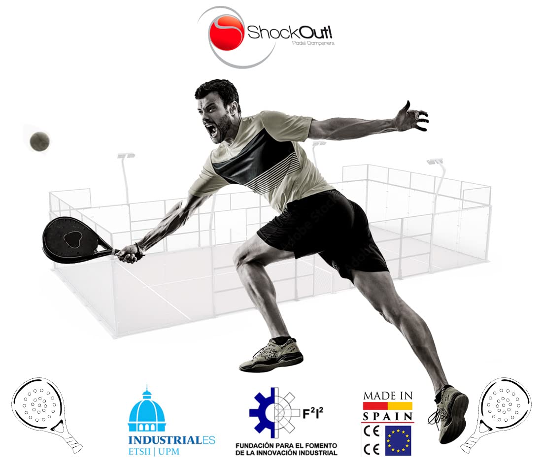 ShockOut Dual Pro Grip + Overgrip (Blue/Orange) - Enhanced Impact Absorption & Superior Grip for Tennis, Badminton & Squash Racket Sports