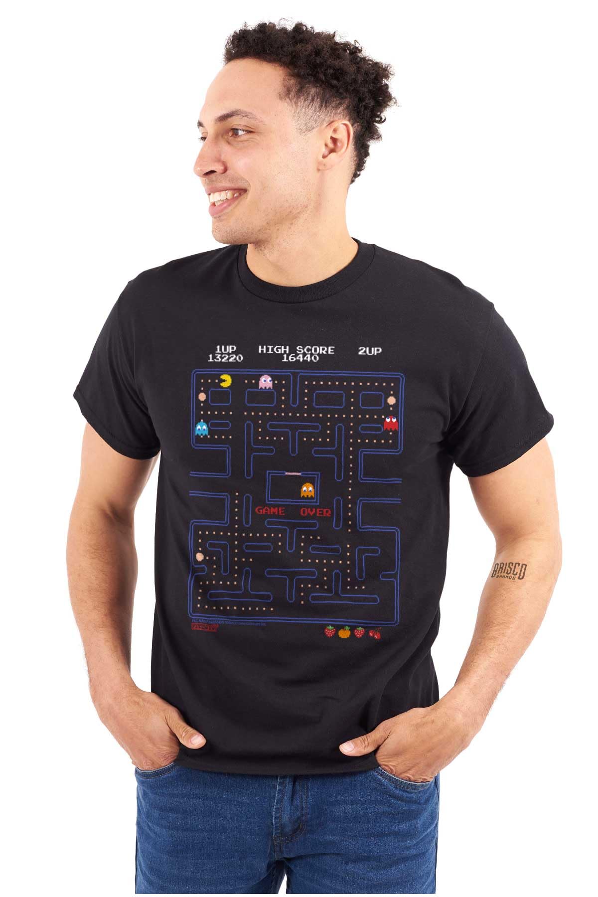 Pacman Game Over Retro Video Gaming Graphic T-Shirt for Men & Women - Perfect for Gamers, Casual Wear & Nostalgic Fashion