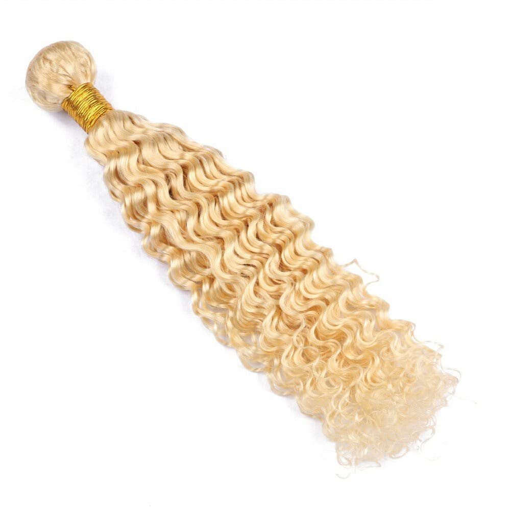 613 Blonde Deep Wave Human Hair Weft Extensions - Unprocessed 30