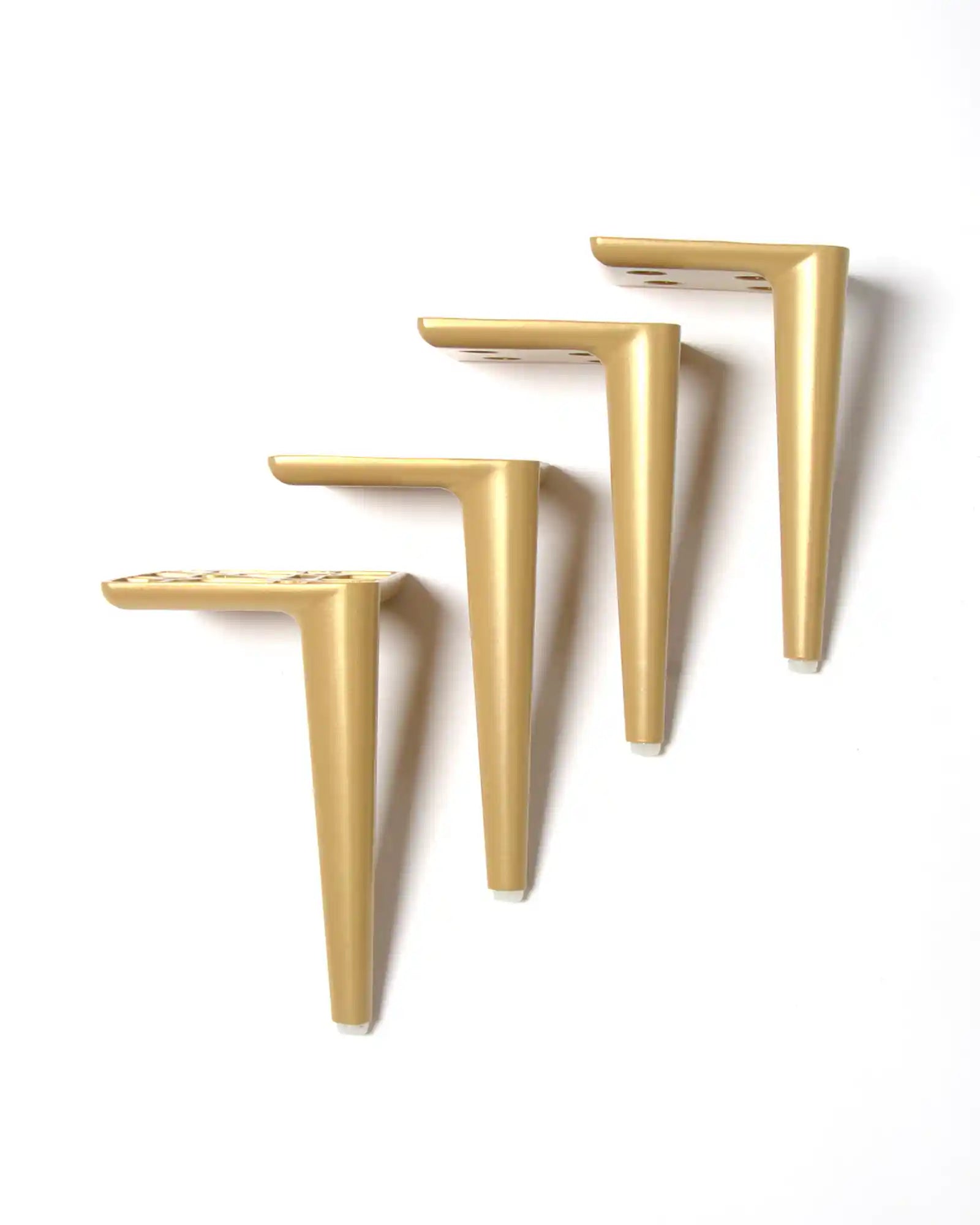 17cm Tall Soft Gold Furniture Legs by Borsari - Perfect for Sofa, Chair & Table Upgrades - Durable & Stylish Home Decor Accessories