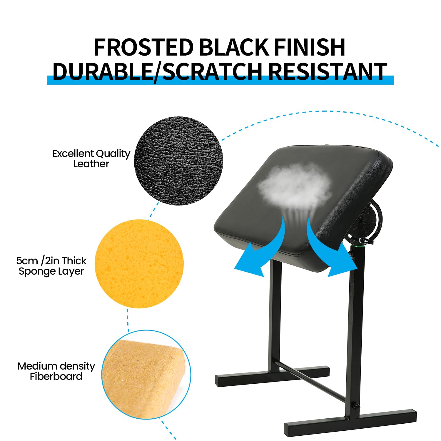 Professional Adjustable Tattoo Armrest Stand 26.4-37.4 Inch - Portable Tattoo Arm Support with Widened Base, PU Leather Pad & Steel Rod - Perfect for Tattoo Studio, Salon & Home Tattoo Artists