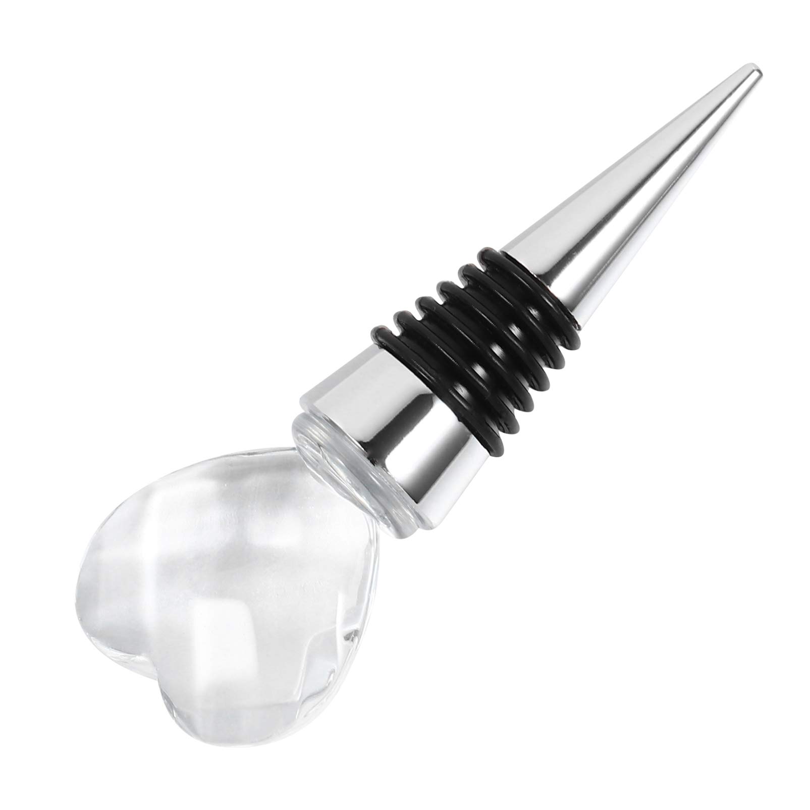 1 Pc Heart Shaped Wine Stopper - Alloy Vintage Bottle Cork for Red Wine, Champagne & Beverage Sealing - Perfect for Romantic Dinners, Weddings & Home Bars